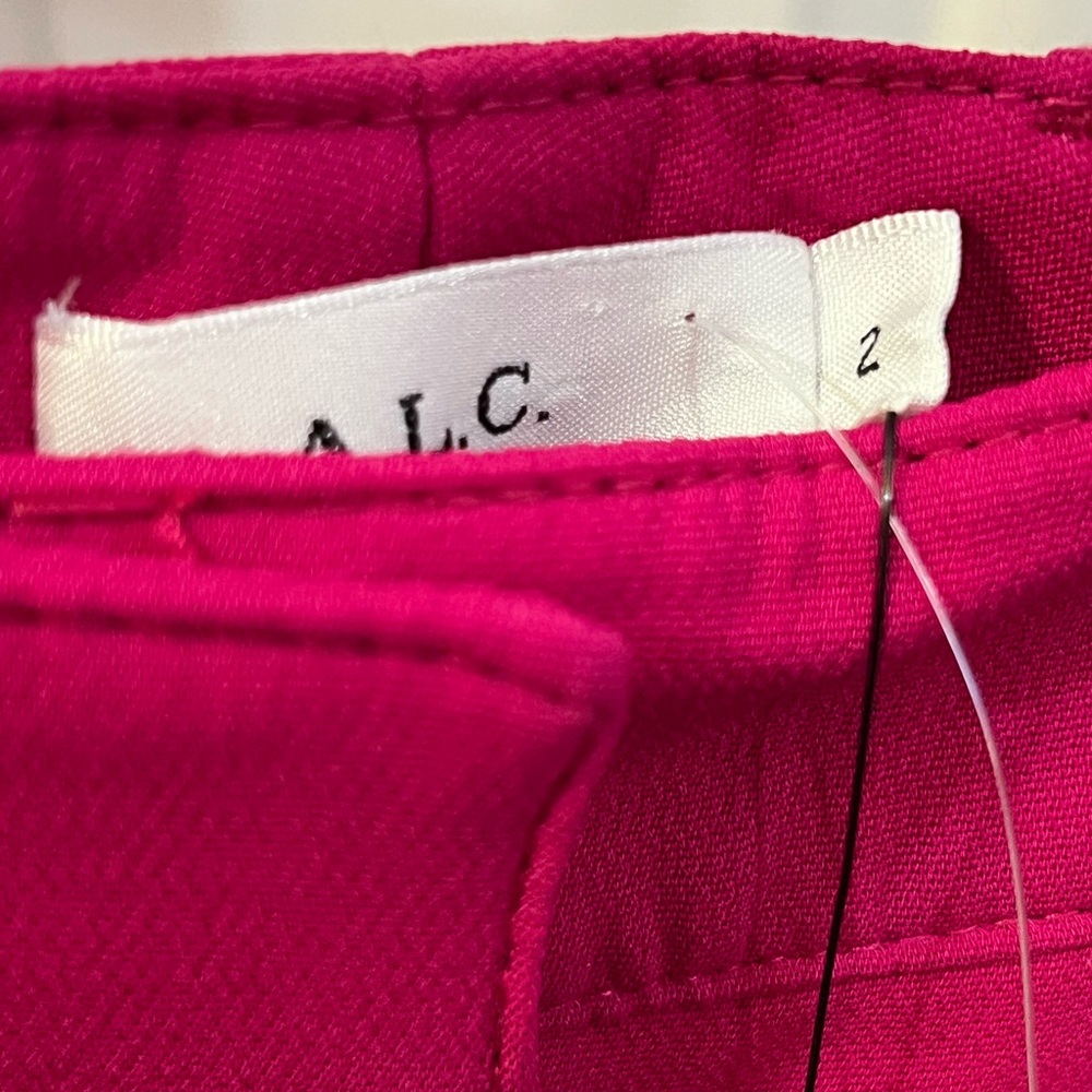 A.L.C. Javier Hot Pink Split Hem Pants Size 2 NWT - Picture 6 of 14